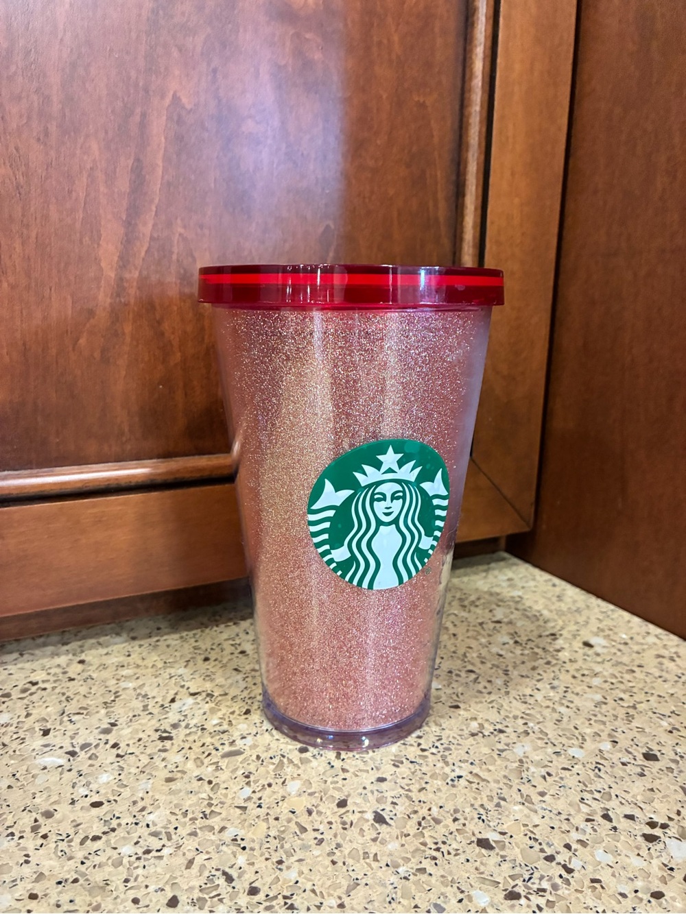 Starbucks Pink Red Glitter Sparkle 16oz Cold Cup Tumbler 2020